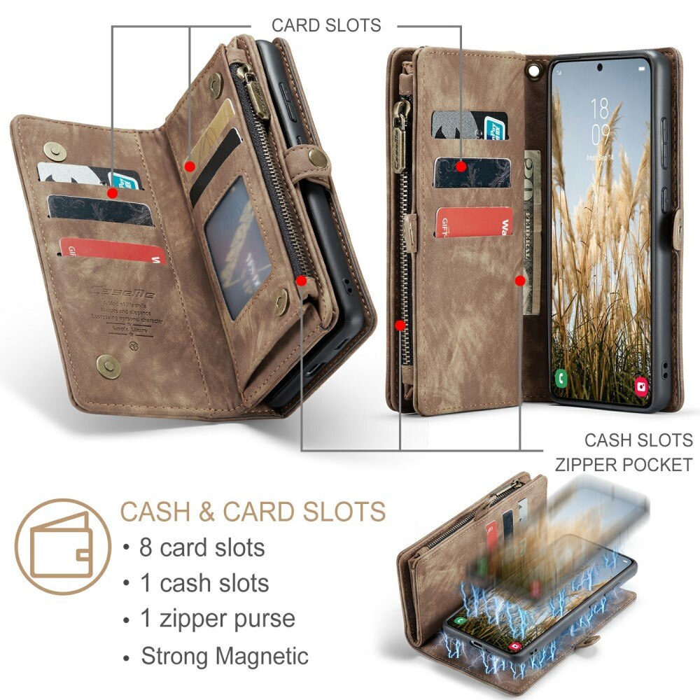 Multi-slot Mobiltaske Samsung Galaxy S24 brun