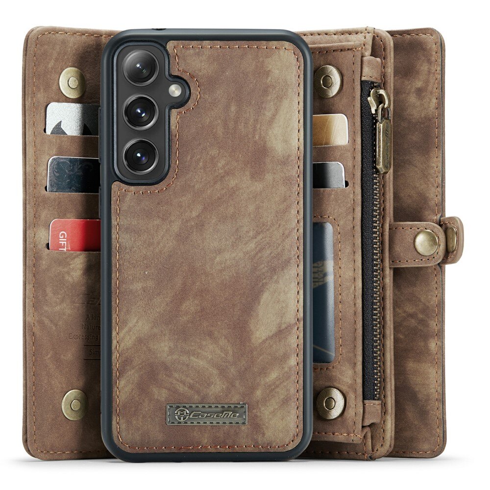 Multi-slot Mobiltaske Samsung Galaxy S24 Plus brun