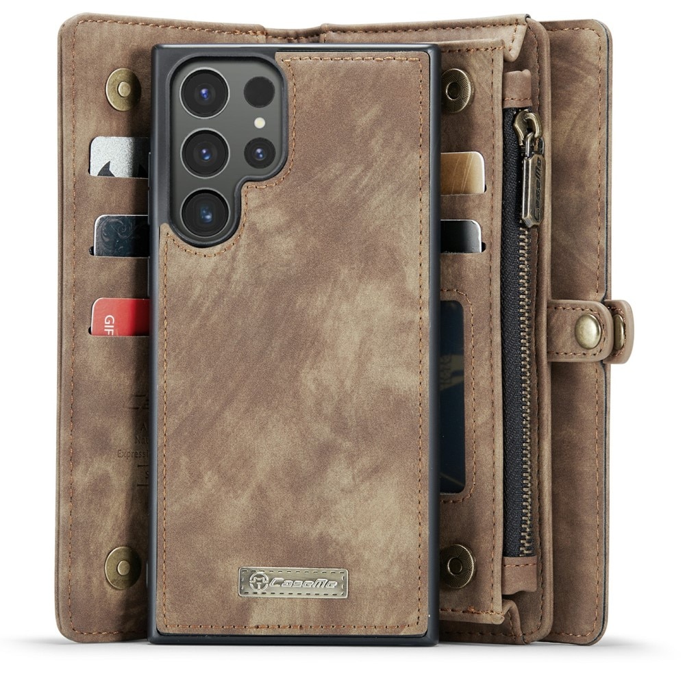 Multi-slot Mobiltaske Samsung Galaxy S24 Ultra brun