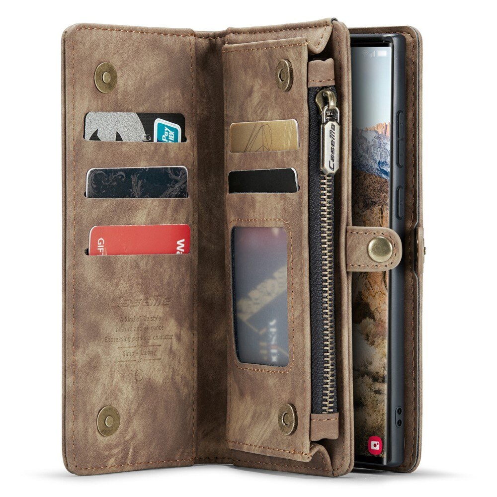 Multi-slot Mobiltaske Samsung Galaxy S24 Ultra brun