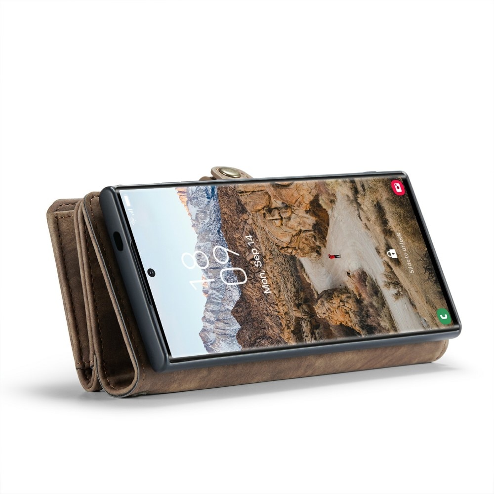 Multi-slot Mobiltaske Samsung Galaxy S24 Ultra brun
