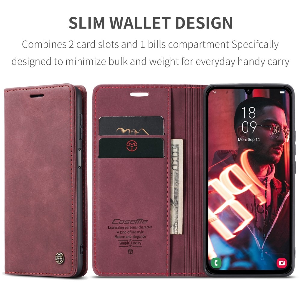 Slim Pung Etui Samsung Galaxy A15 rød