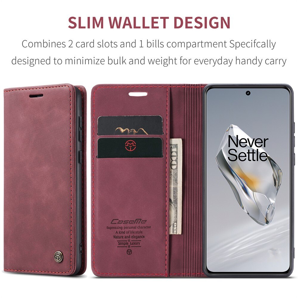 Slim Pung Etui OnePlus 12 rød