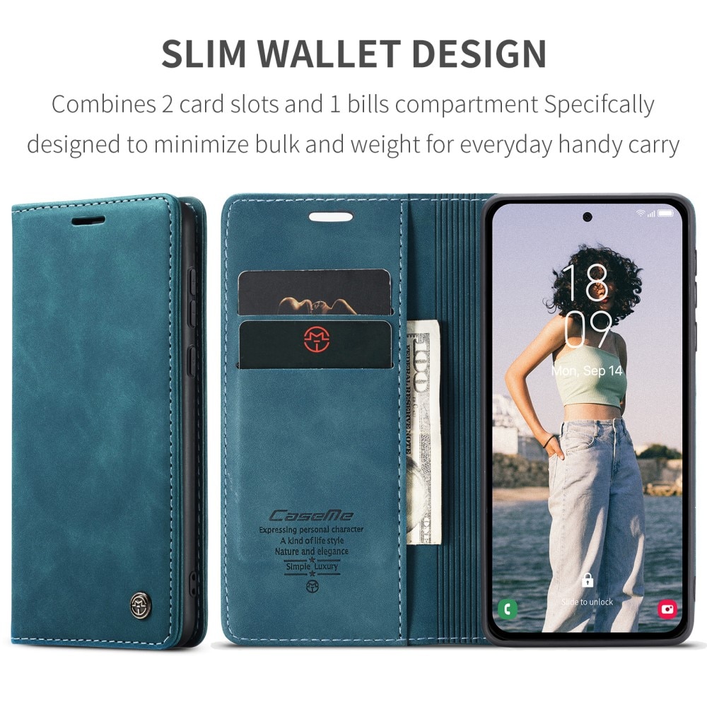 Slim Pung Etui Samsung Galaxy A55 blå