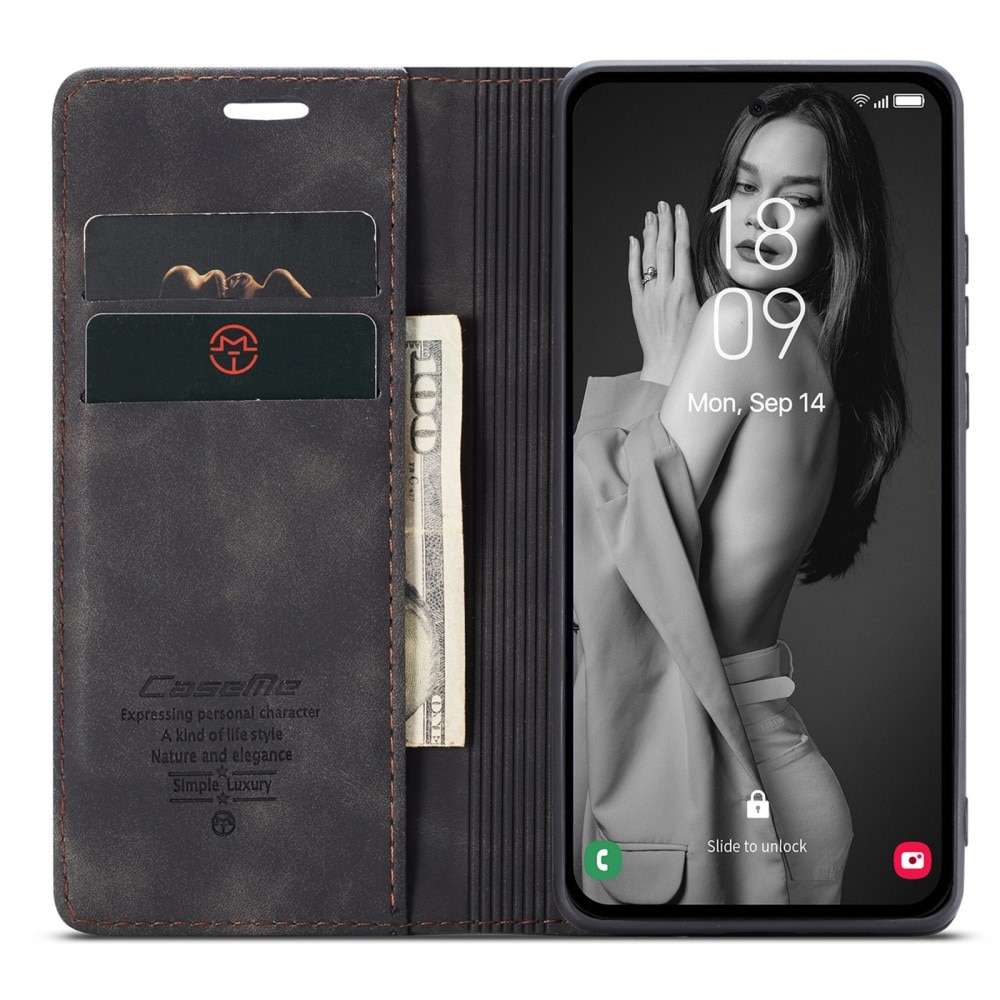 Slim Pung Etui Samsung Galaxy A35 sort