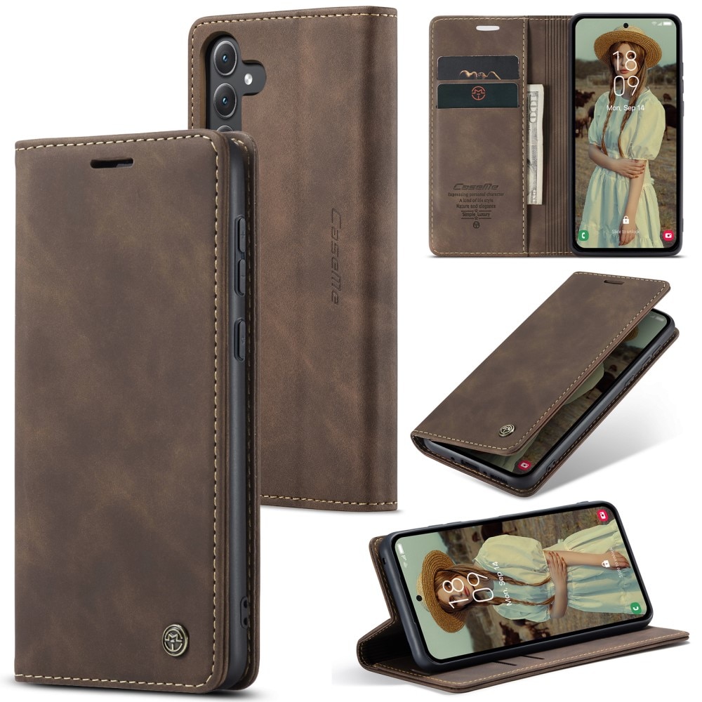 Slim Pung Etui Samsung Galaxy A35 Brun