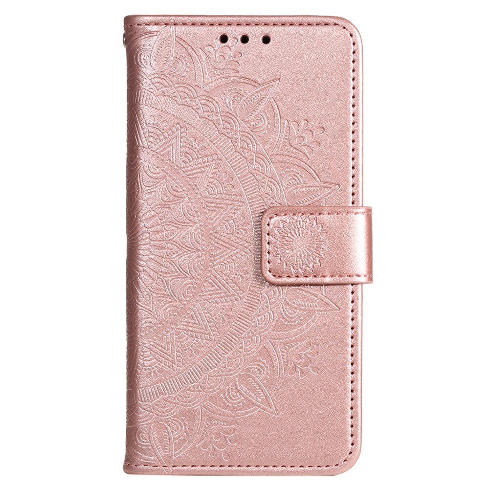 Læderetui Mandala Sony Xperia 10 VI rose guld