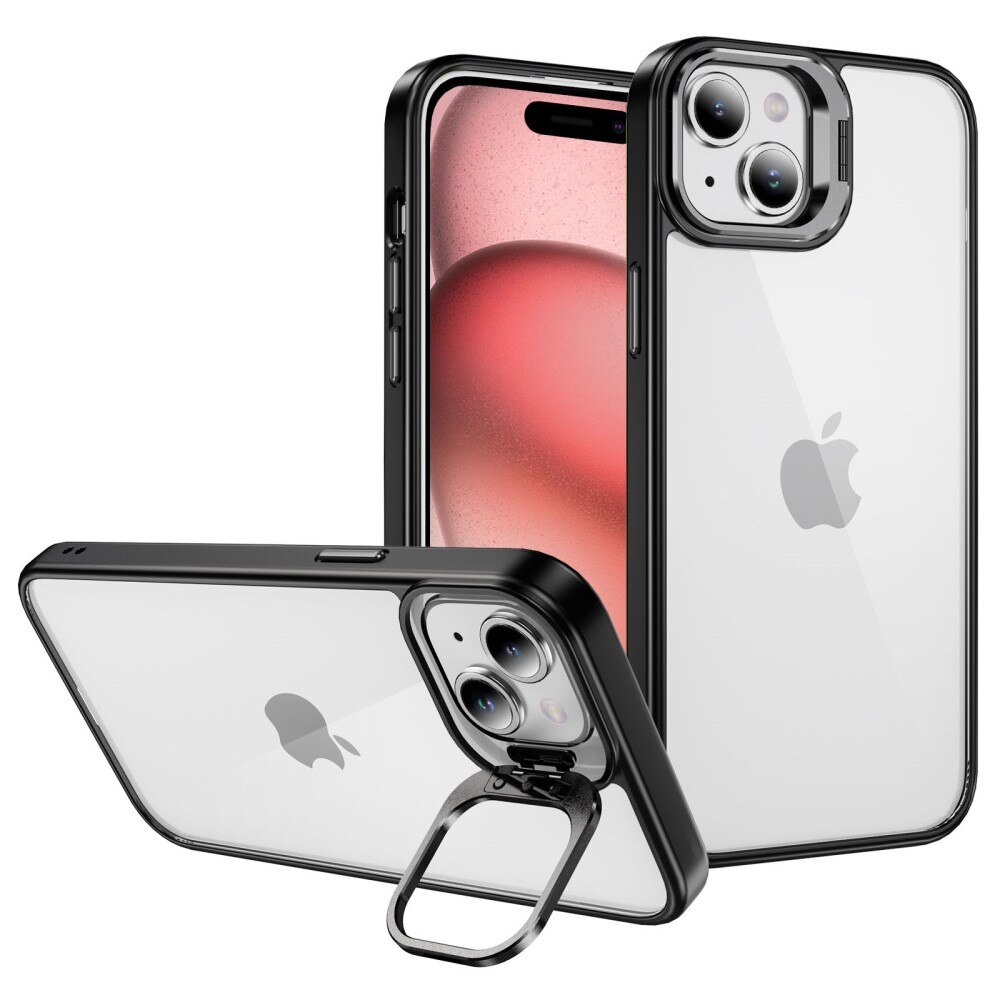 Hybridcover Kamera Kickstand iPhone 13 sort