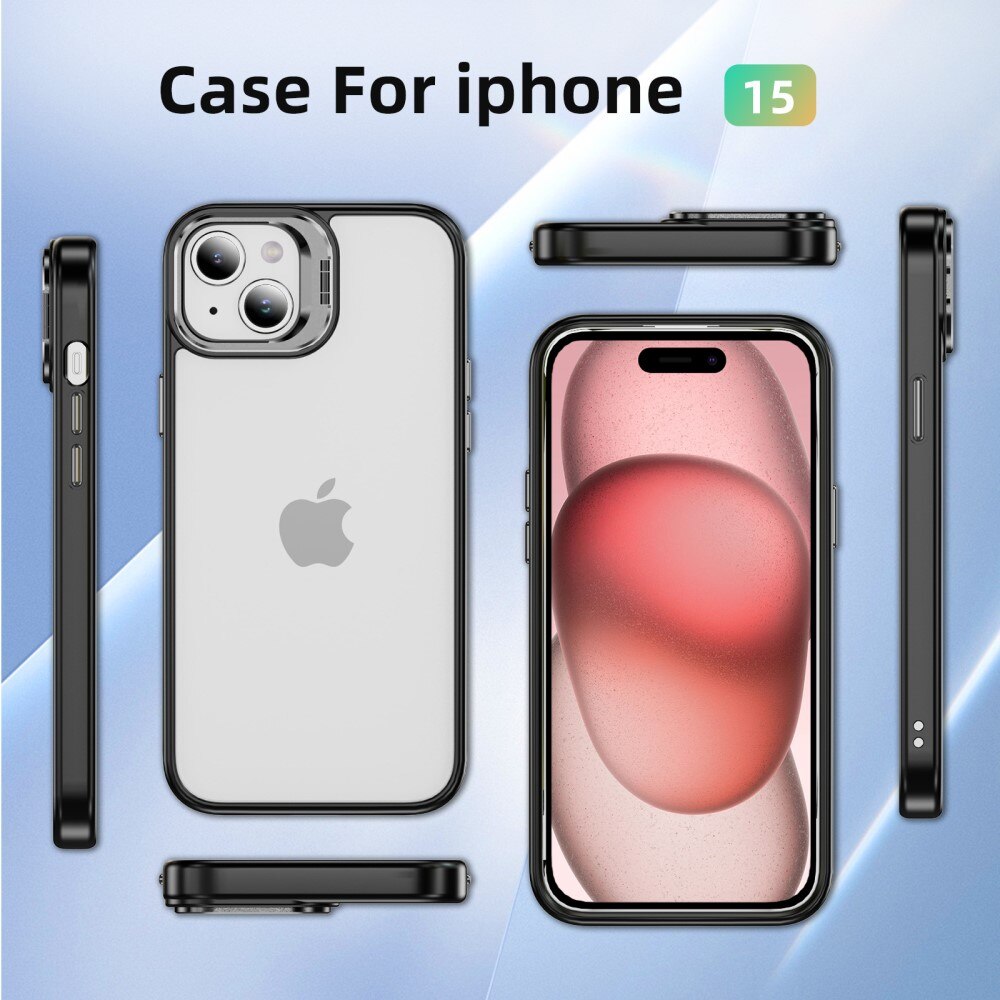 Hybridcover Kamera Kickstand iPhone 14 sort