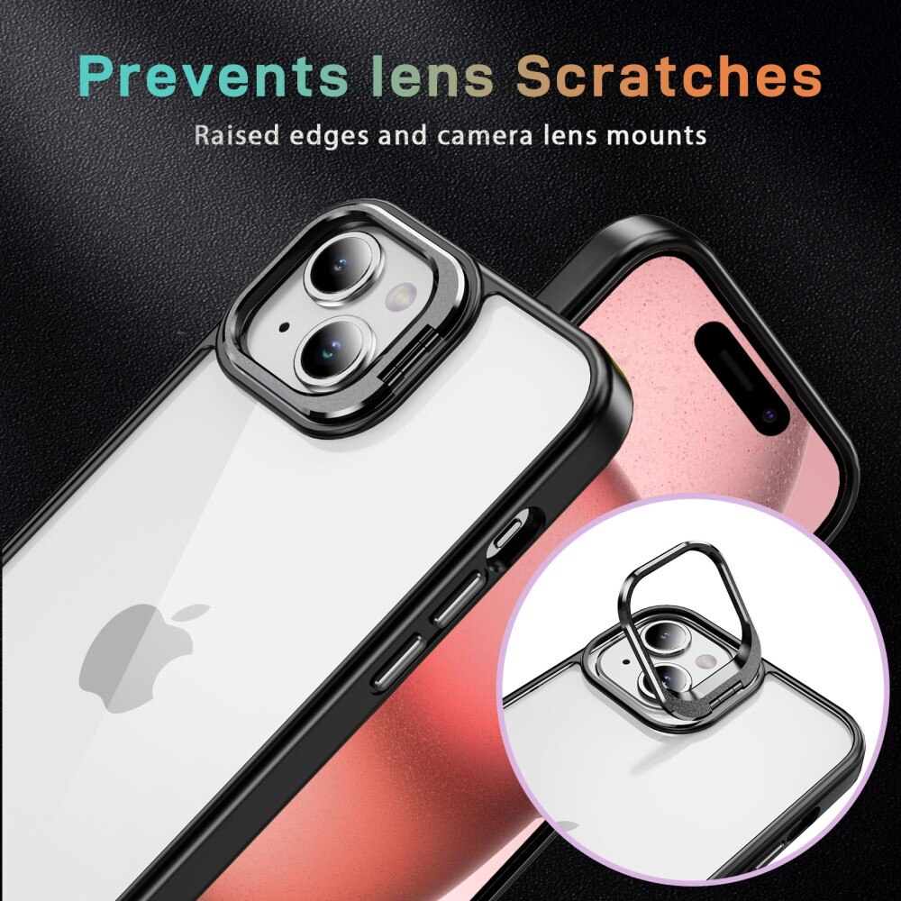 Hybridcover Kamera Kickstand iPhone 13 sort