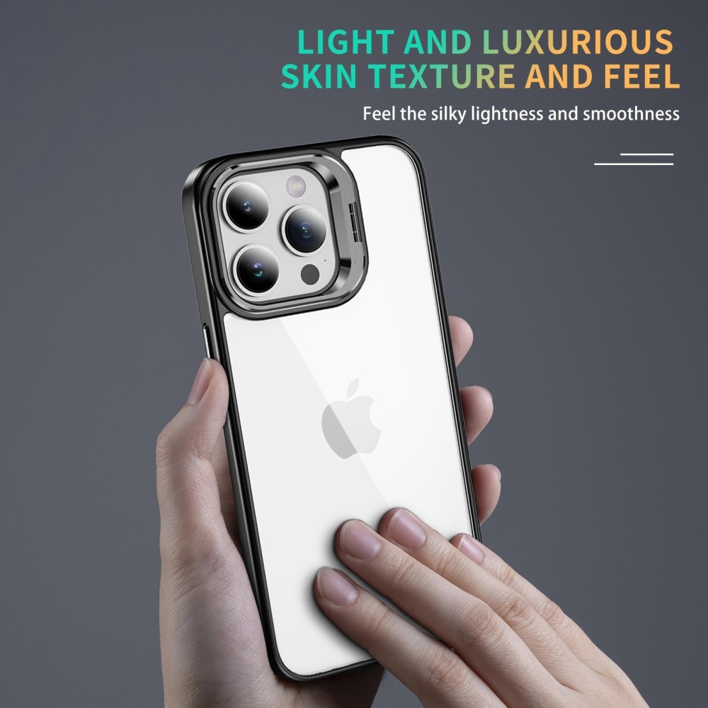 Hybridcover Kamera Kickstand iPhone 12 sort
