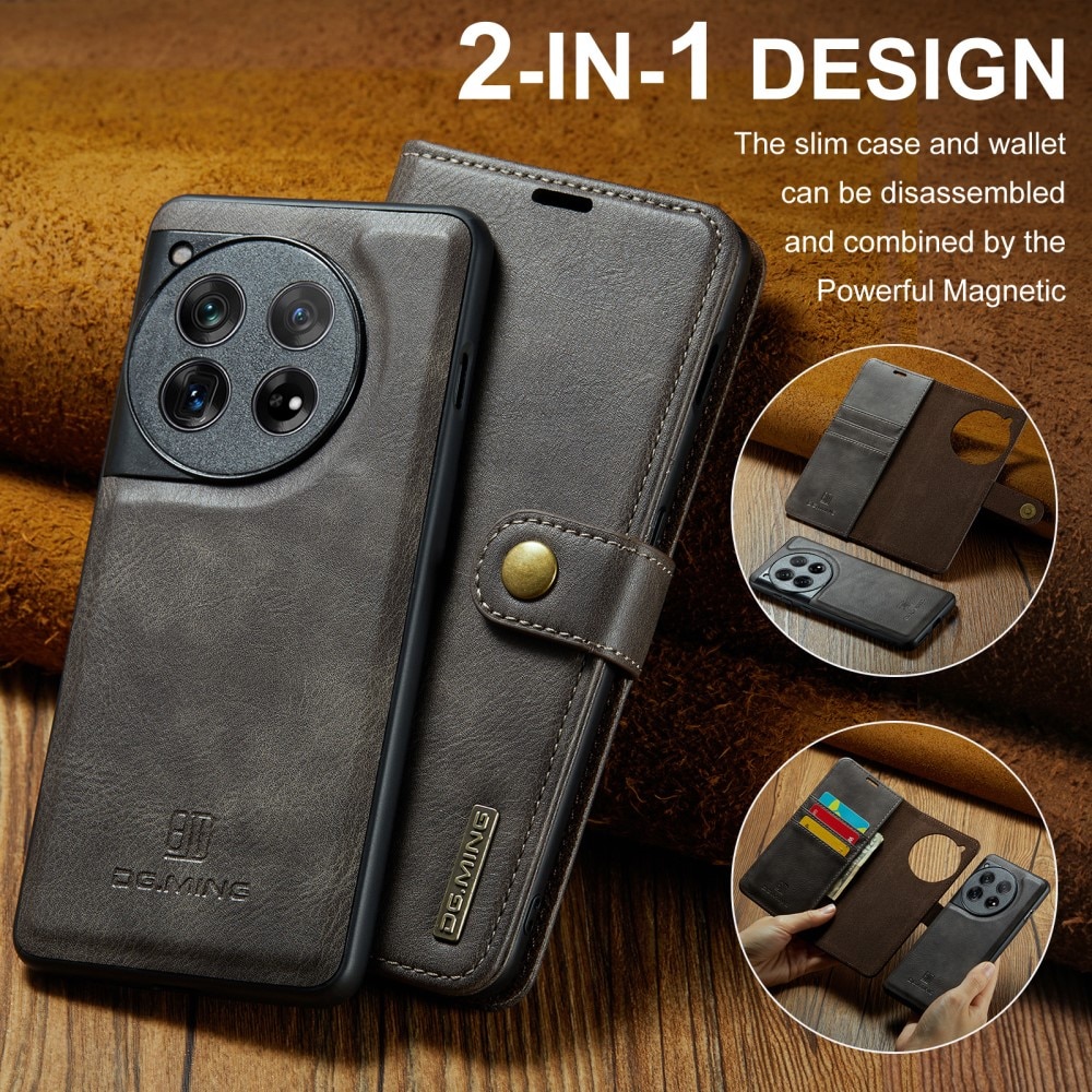 Magnet Wallet OnePlus 12 Brown