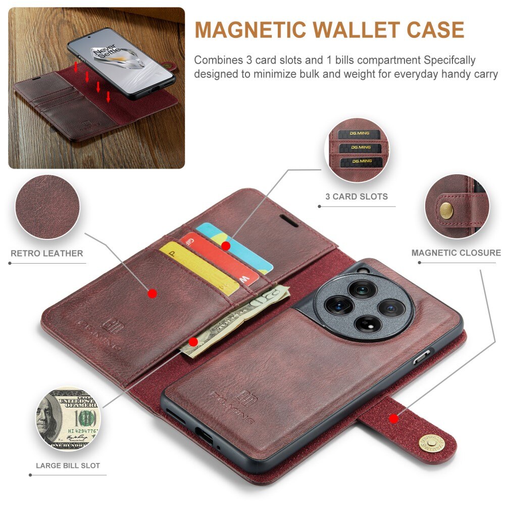 Magnet Wallet OnePlus 12 Red