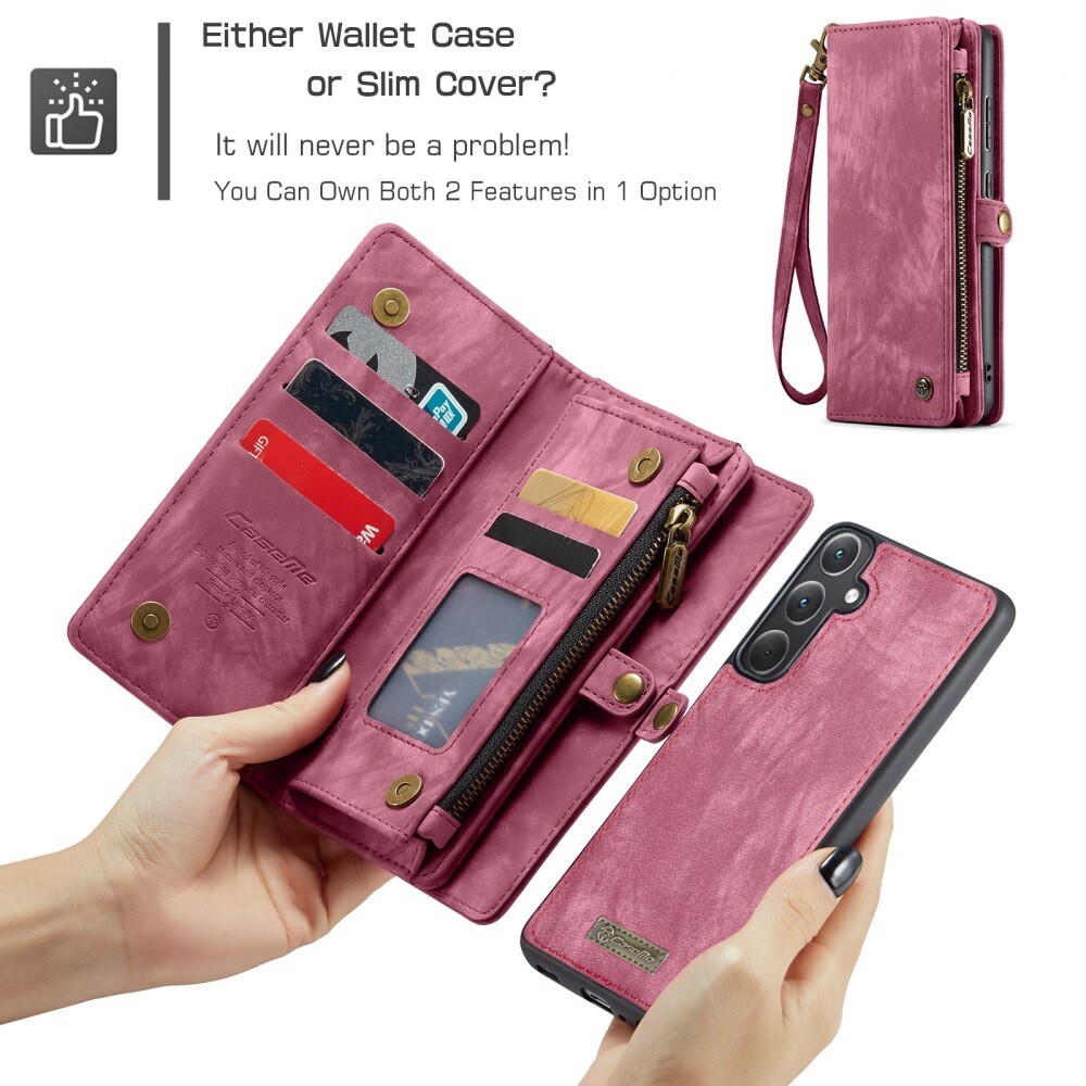Multi-slot Mobiltaske Samsung Galaxy A35 Rød