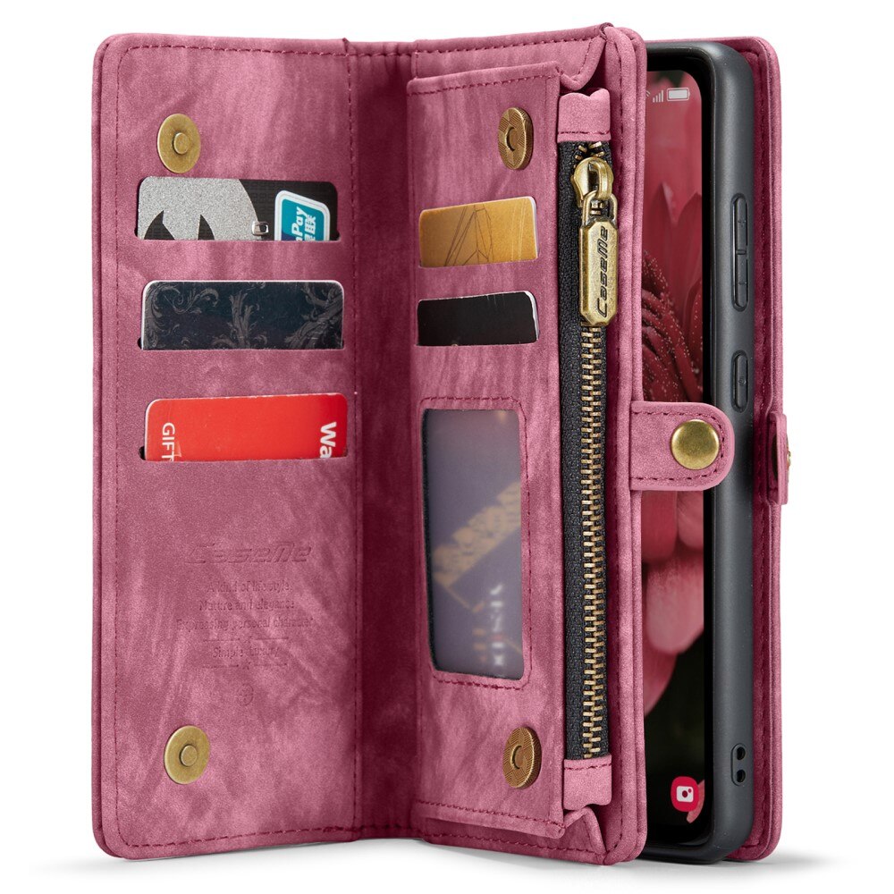 Multi-slot Mobiltaske Samsung Galaxy A35 Rød