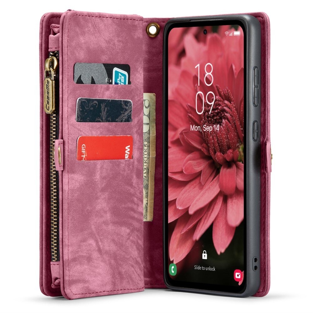 Multi-slot Mobiltaske Samsung Galaxy A35 Rød
