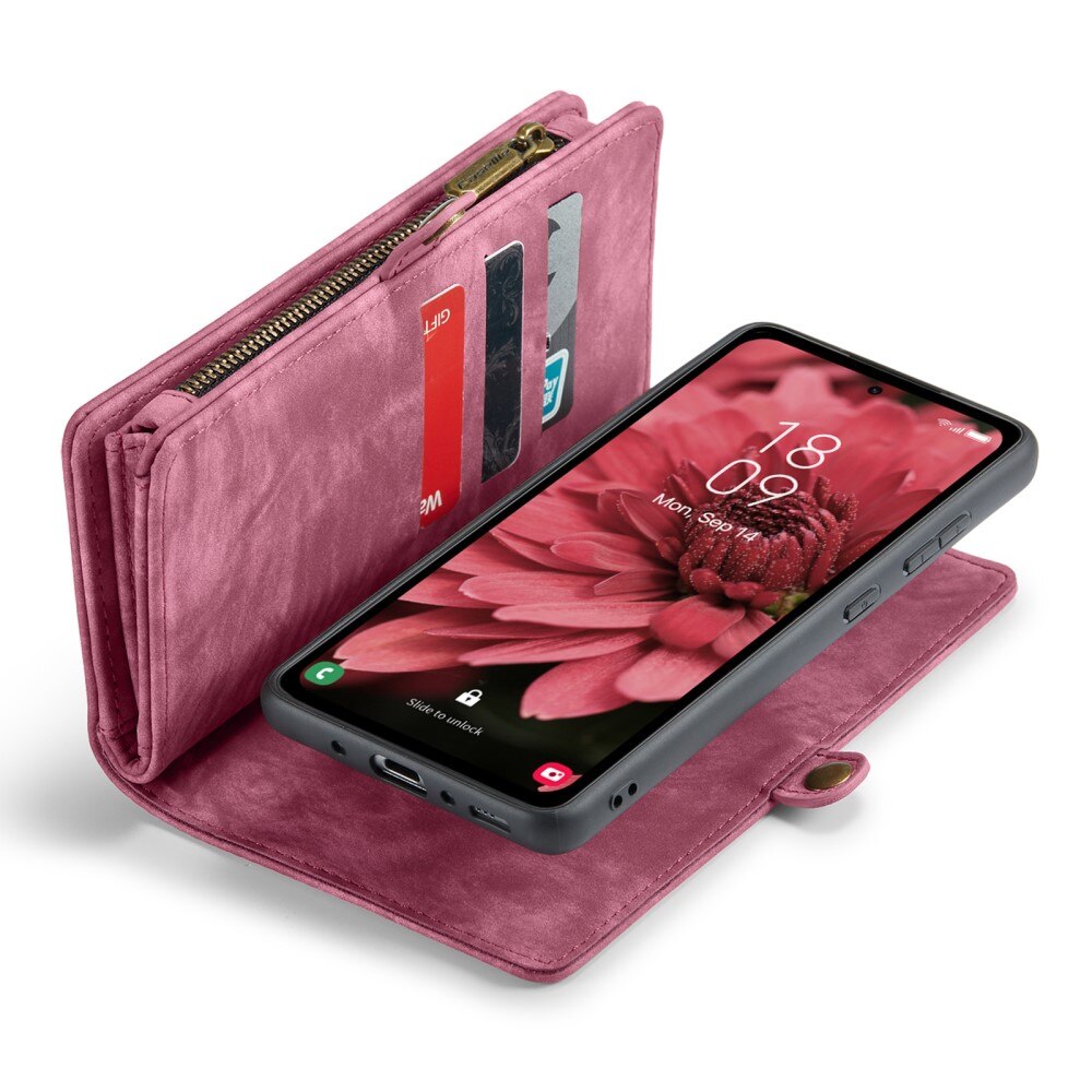 Multi-slot Mobiltaske Samsung Galaxy A35 Rød