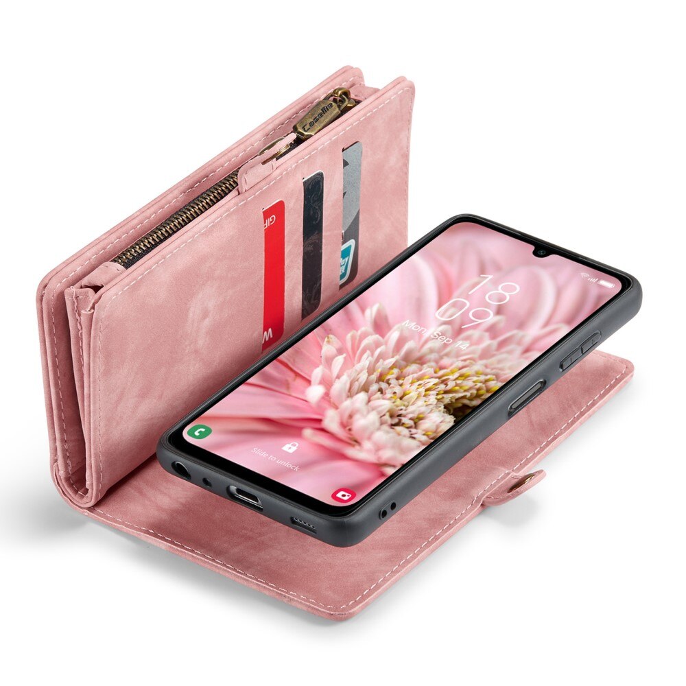 Multi-slot Mobiltaske Samsung Galaxy A25 Lyserød