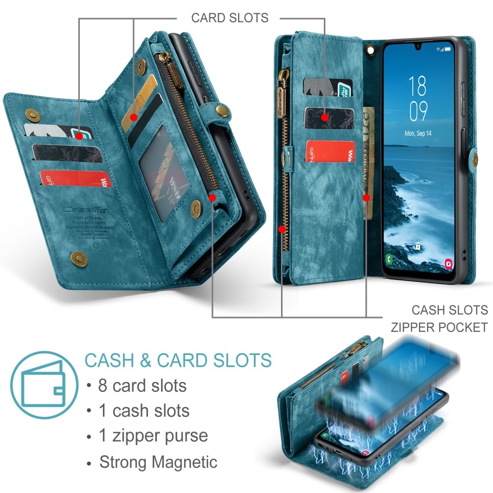 Multi-slot Mobiltaske Samsung Galaxy A25 blå