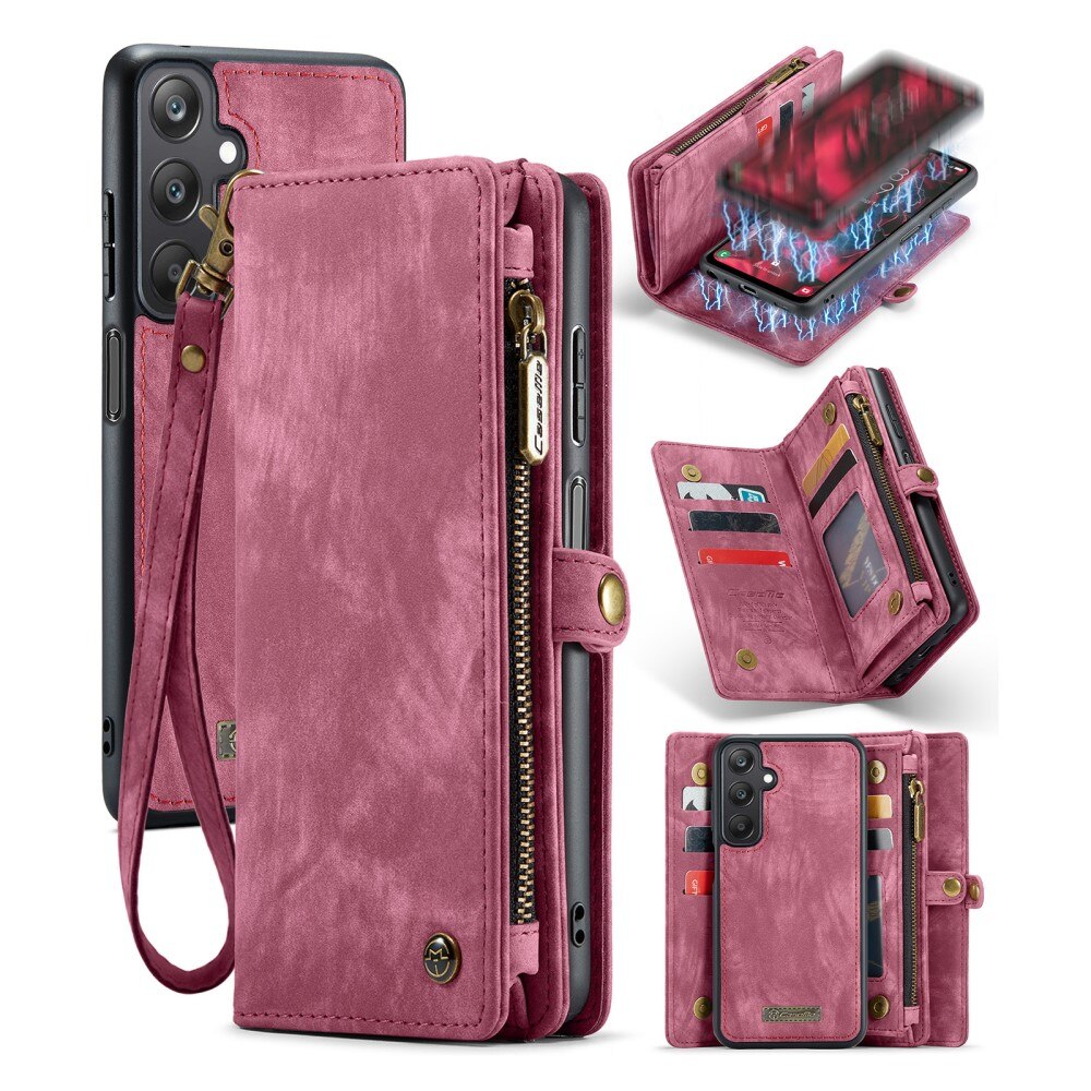 Multi-slot Mobiltaske Samsung Galaxy A25 Rød