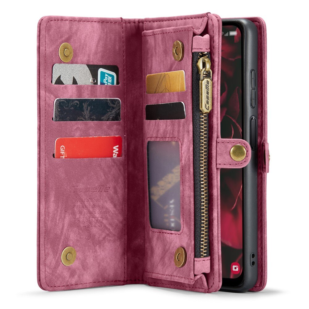 Multi-slot Mobiltaske Samsung Galaxy A25 Rød