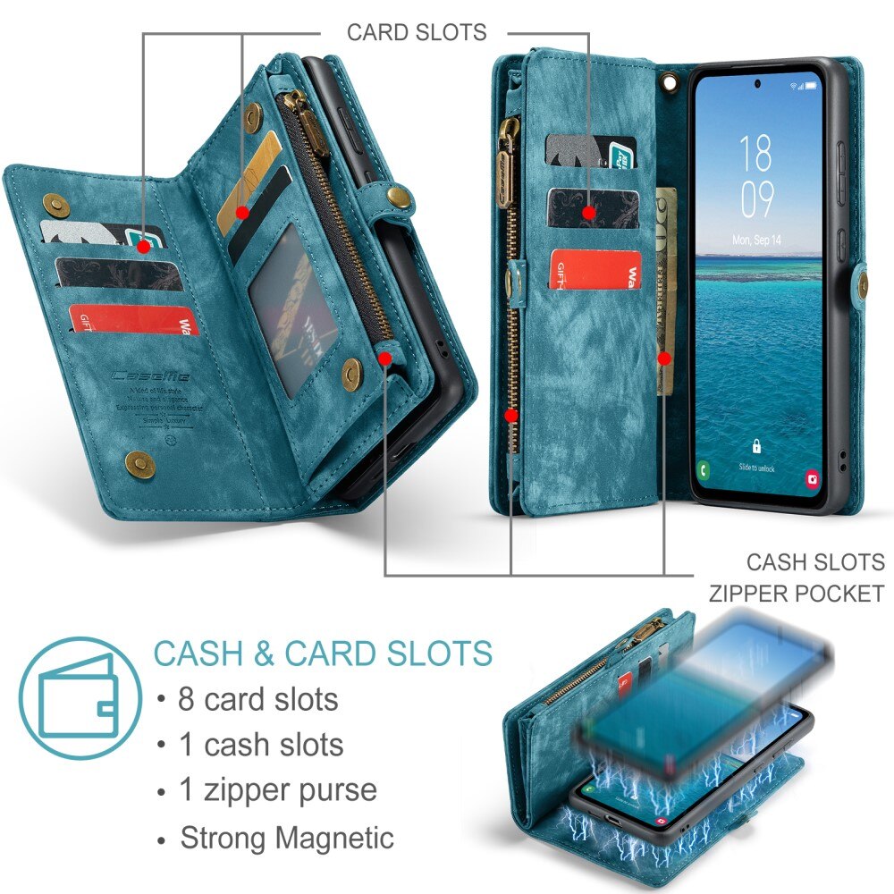 Multi-slot Mobiltaske Samsung Galaxy A55 Blå