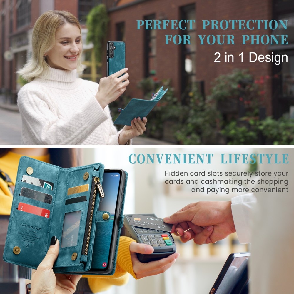 Multi-slot Mobiltaske Samsung Galaxy A55 Blå