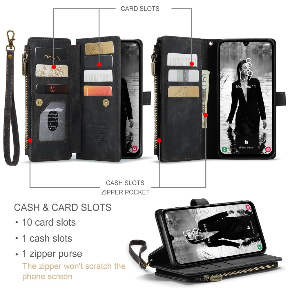 Zipper Wallet Samsung Galaxy A15 sort