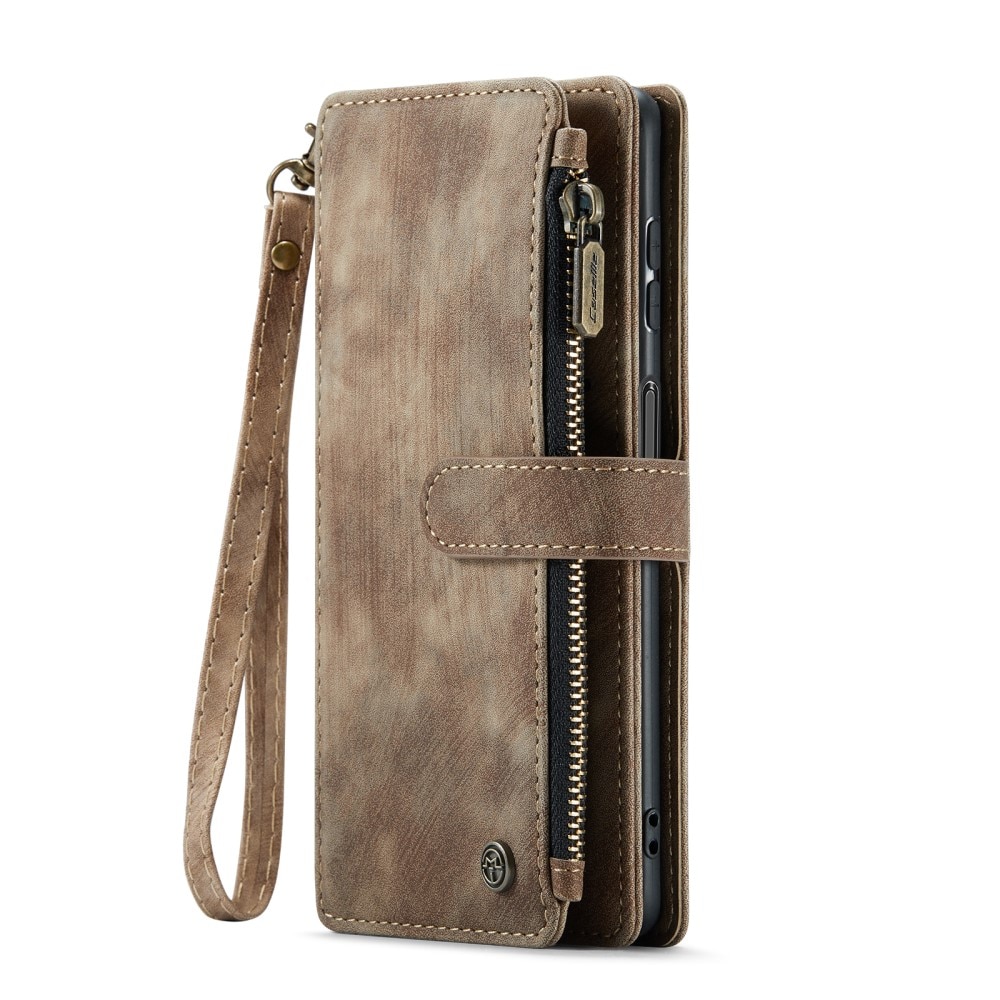 Zipper Wallet Samsung Galaxy A15 Brun