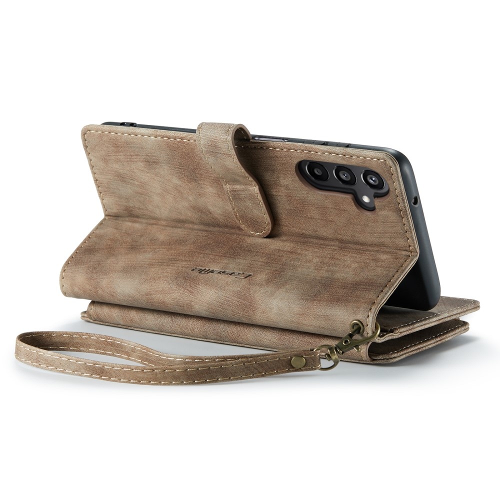 Zipper Wallet Samsung Galaxy A15 Brun