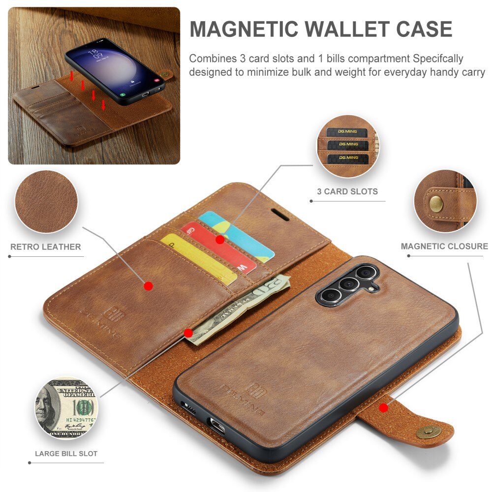 Magnet Wallet Samsung Galaxy A55 Cognac