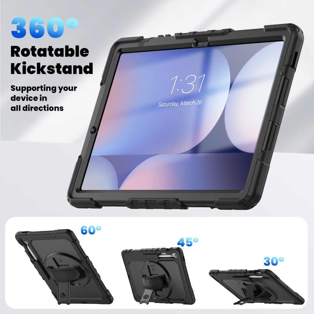 Stødsikker Full Protection Hybridcover Samsung Galaxy Tab S10 FE Plus sort