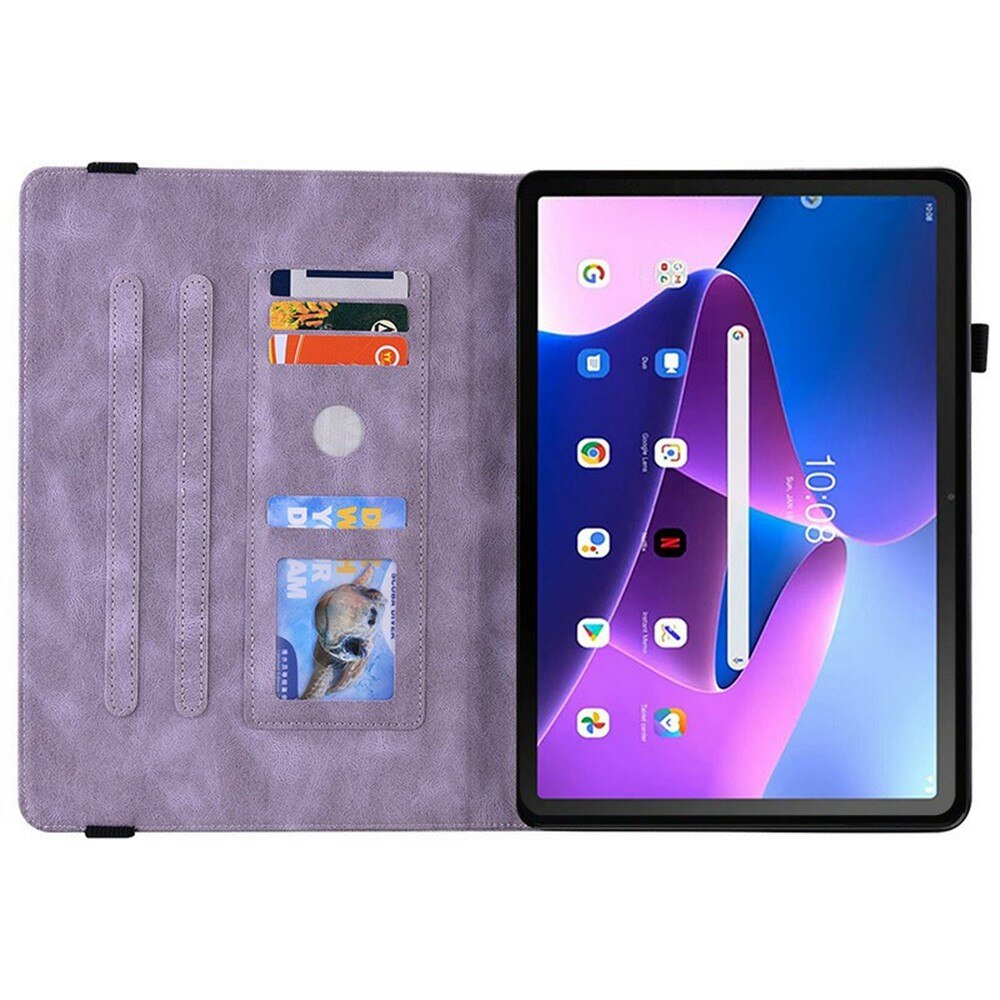 Læderetui Sommerfugle  Lenovo Tab Lilla