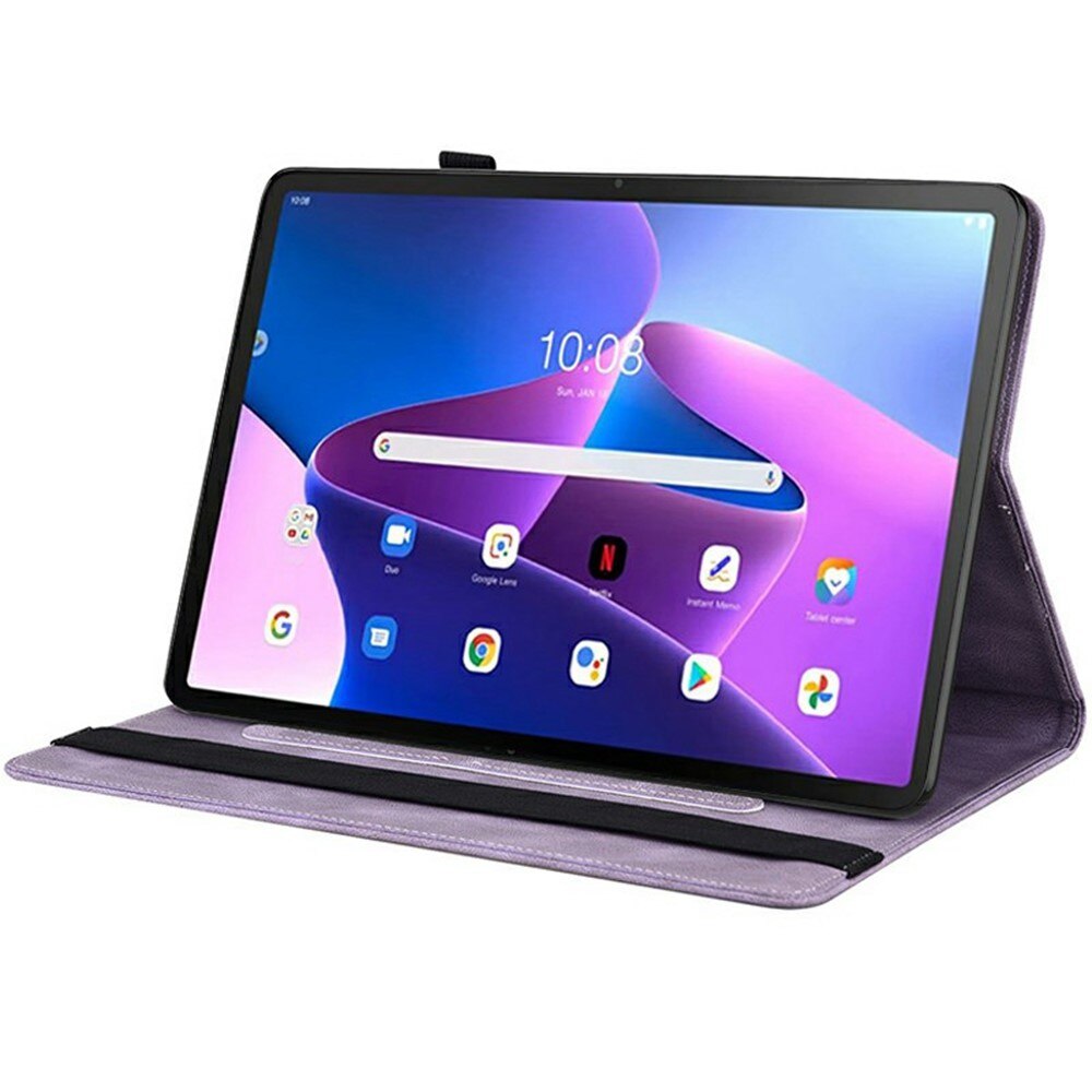 Læderetui Sommerfugle  Lenovo Tab Lilla