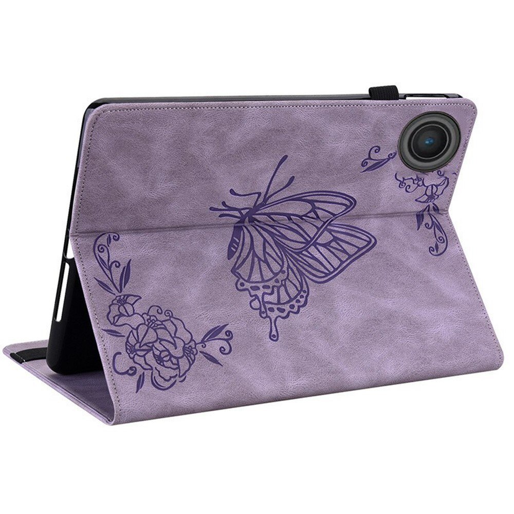 Læderetui Sommerfugle  Lenovo Tab Lilla