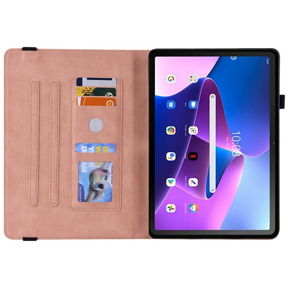 Læderetui Sommerfugle  Lenovo Tab Lyserød