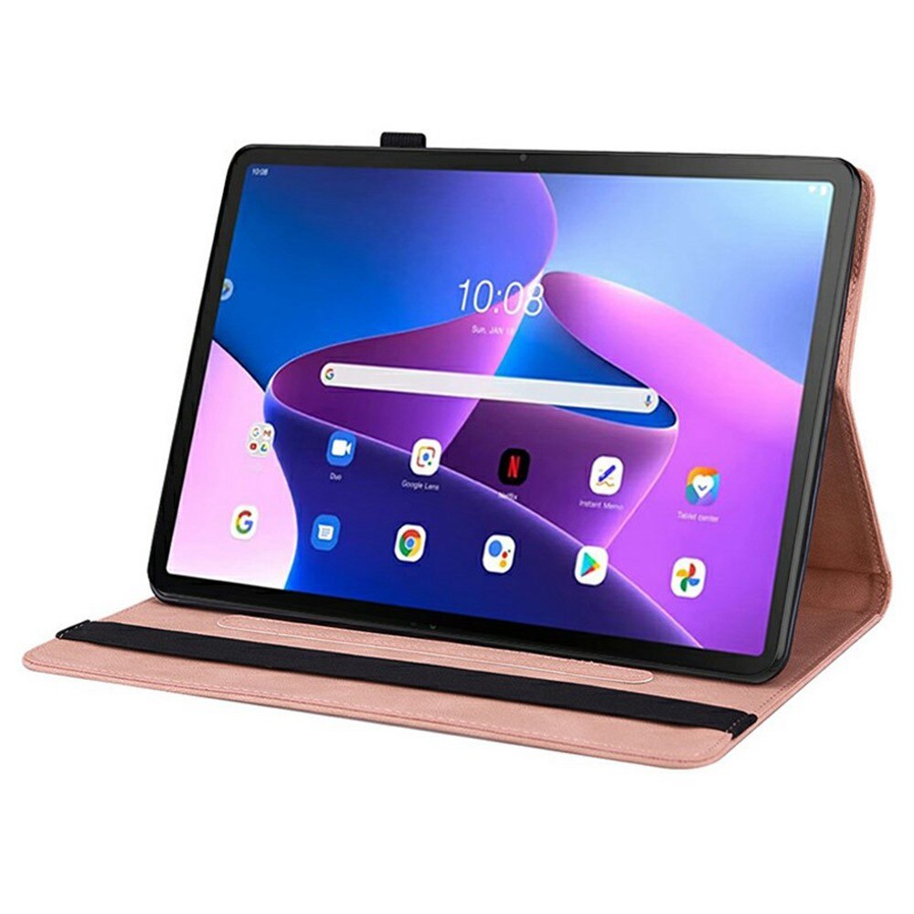 Læderetui Sommerfugle  Lenovo Tab Lyserød