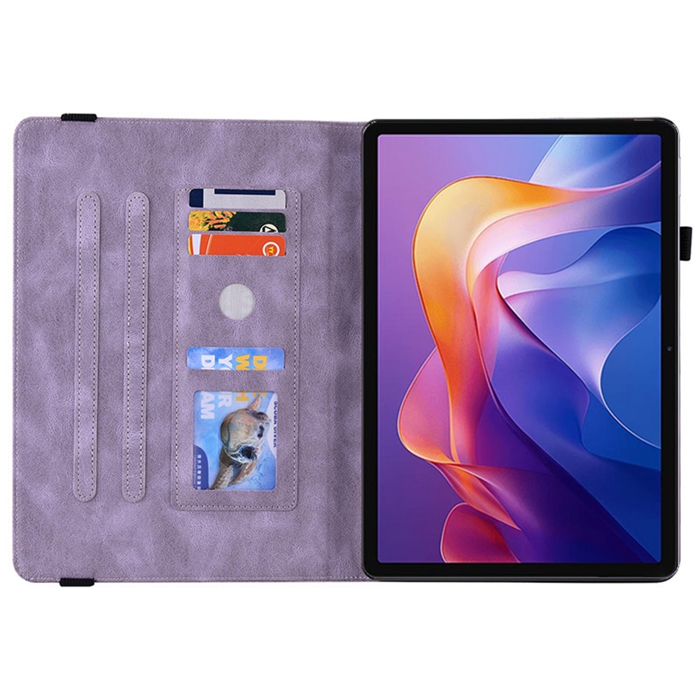 Læderetui Sommerfugle Xiaomi Redmi Pad 2 Lilla