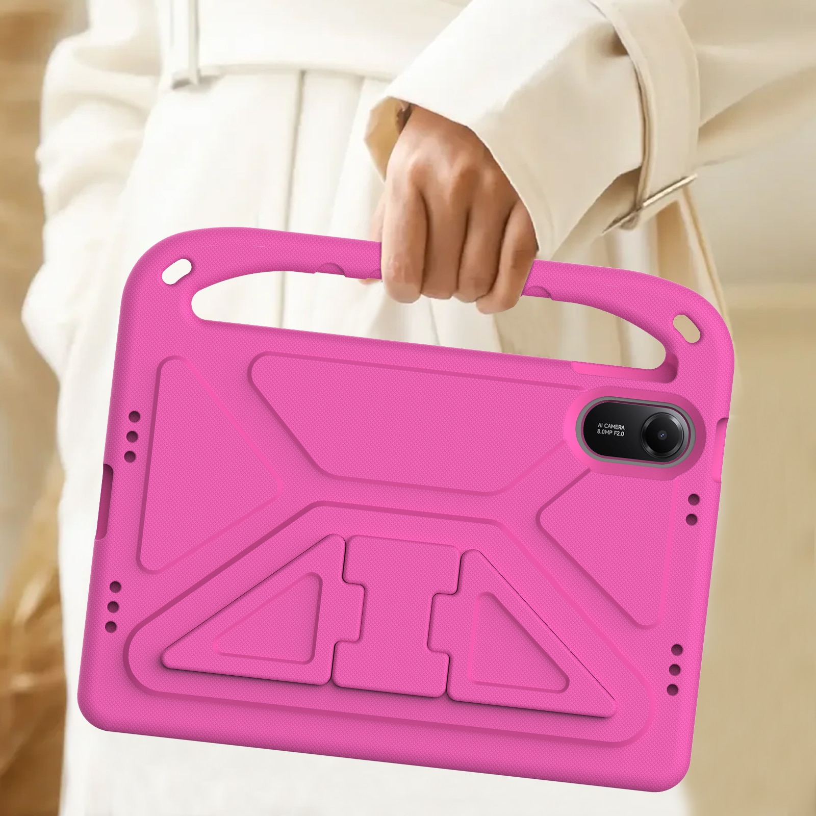Etui EVA med håndtag til Xiaomi Redmi Pad 2 Lyserød