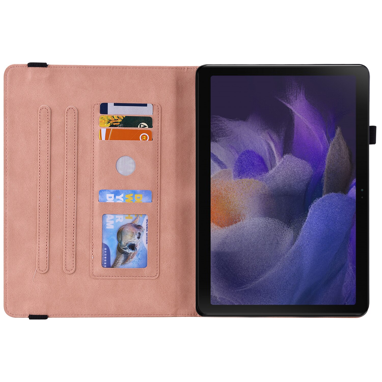 Læderetui Sommerfugle Samsung Galaxy Tab A11 Lyserød