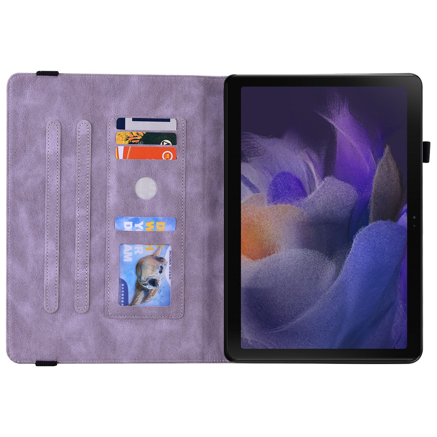 Læderetui Sommerfugle Samsung Galaxy Tab A11 Lilla