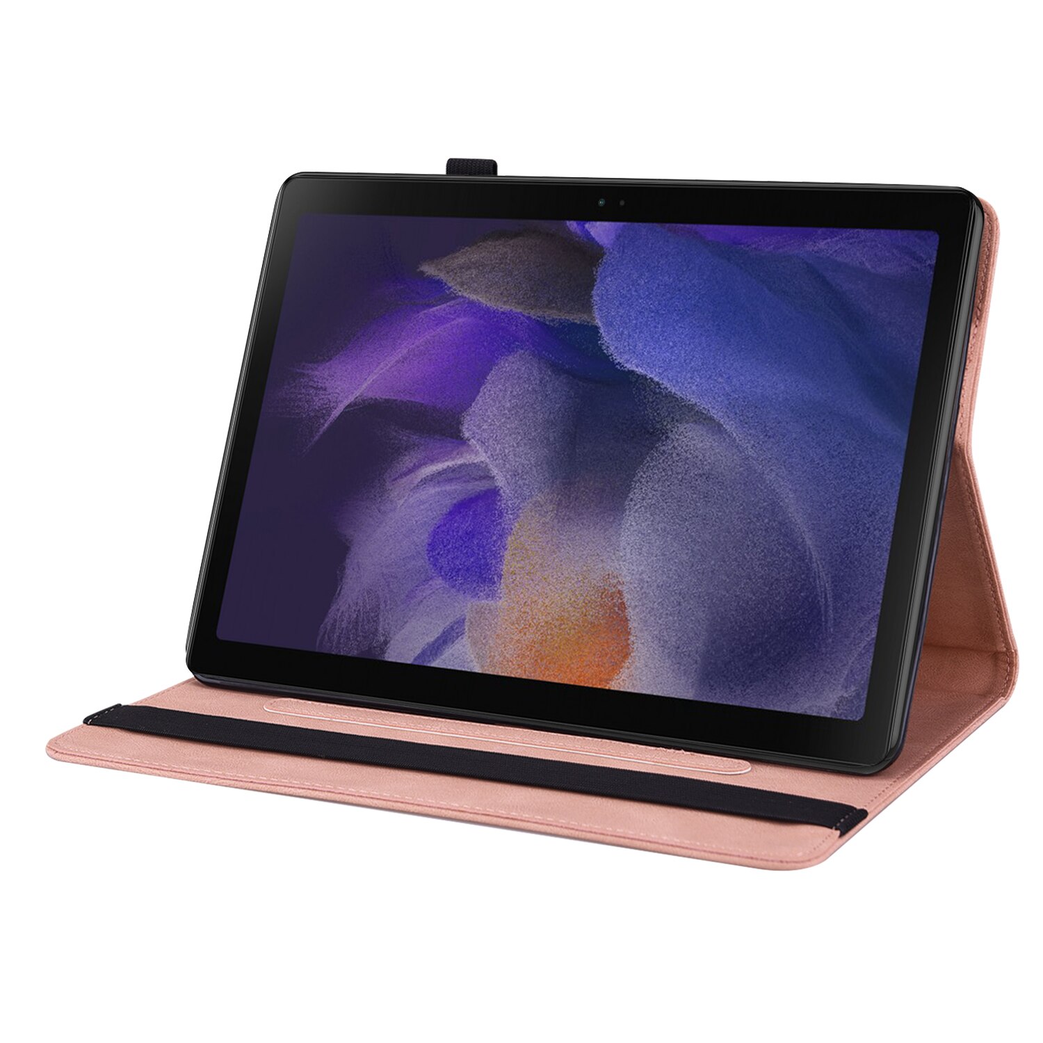 Læderetui Sommerfugle Samsung Galaxy Tab A11 Plus Lyserød
