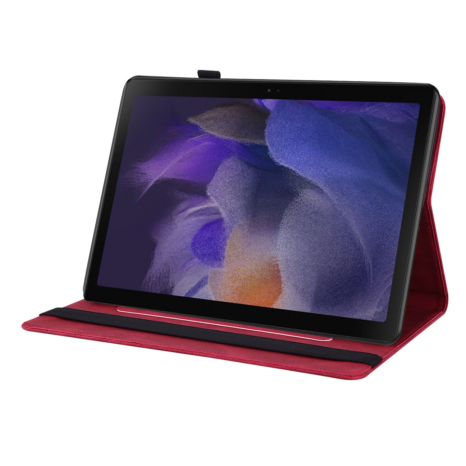 Læderetui Sommerfugle Samsung Galaxy Tab A11 Plus Rød