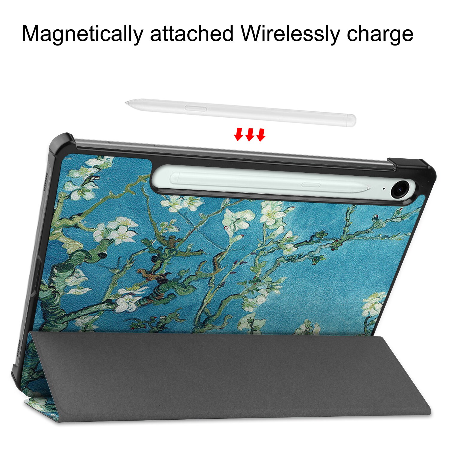 Etui Tri-fold Samsung Galaxy S10 Lite - Kirsebærblomster