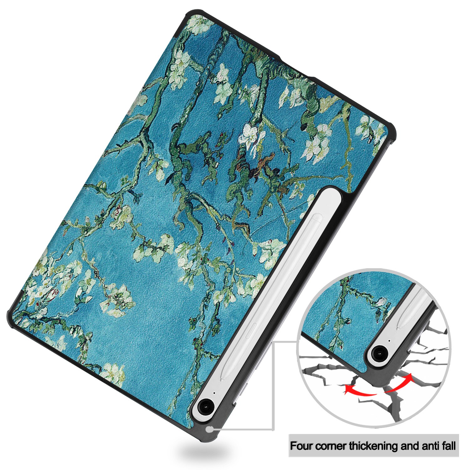 Etui Tri-fold Samsung Galaxy S10 Lite - Kirsebærblomster