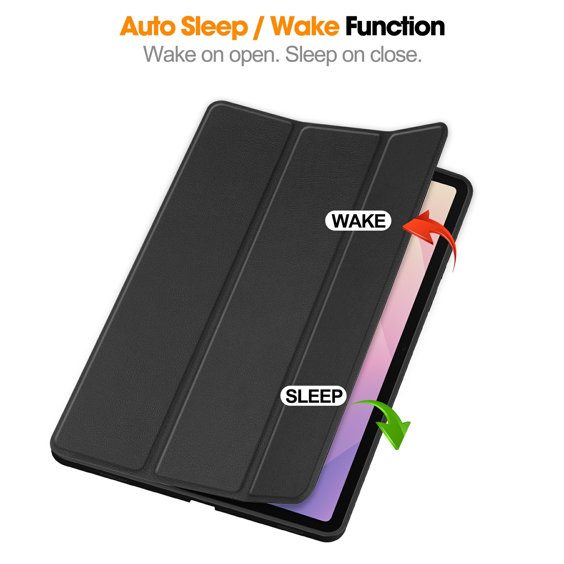 Samsung Galaxy Tab S11 Etui Tri-fold med Pencil-holder Sort