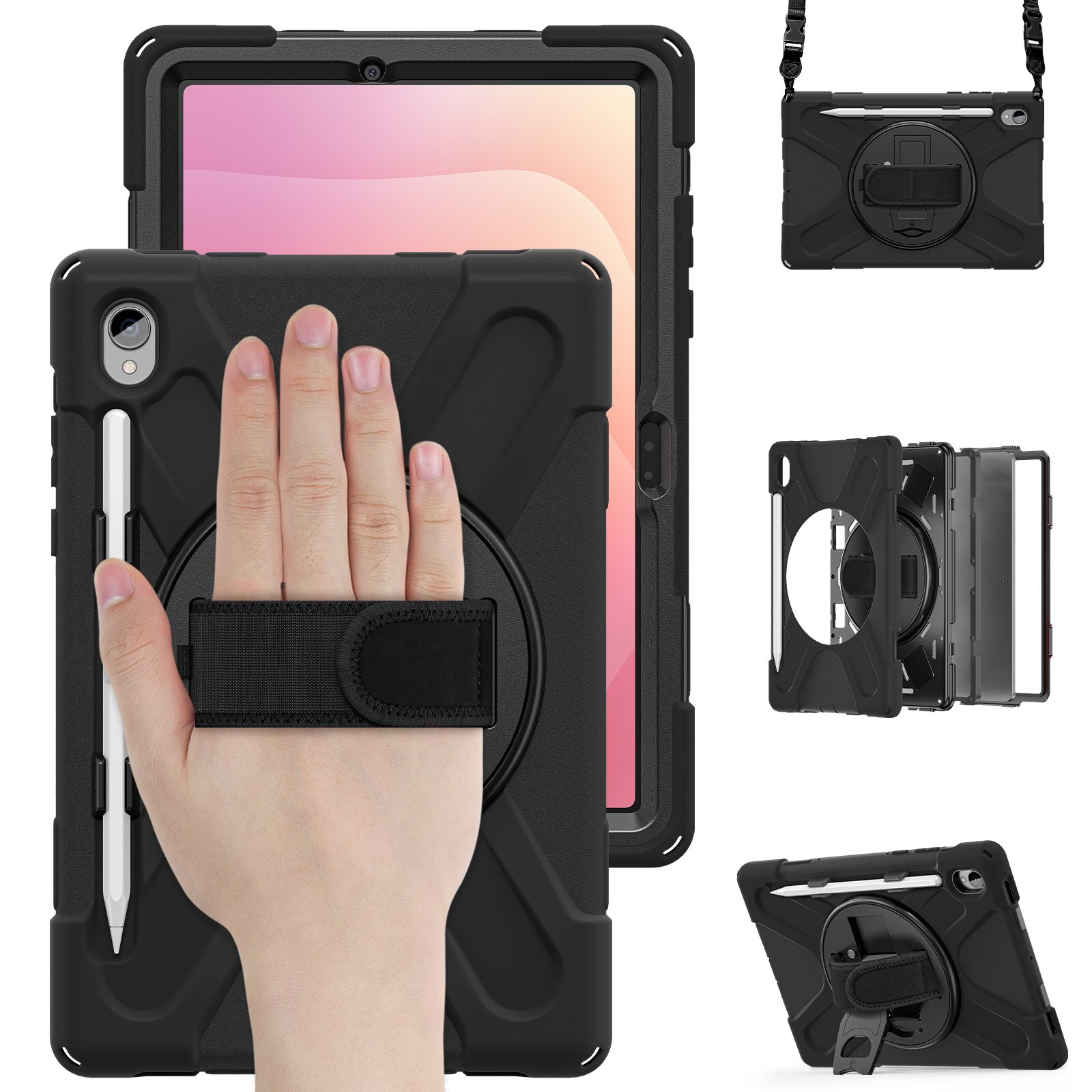 Stødsikker Hybridcover Samsung Galaxy Tab S11 sort
