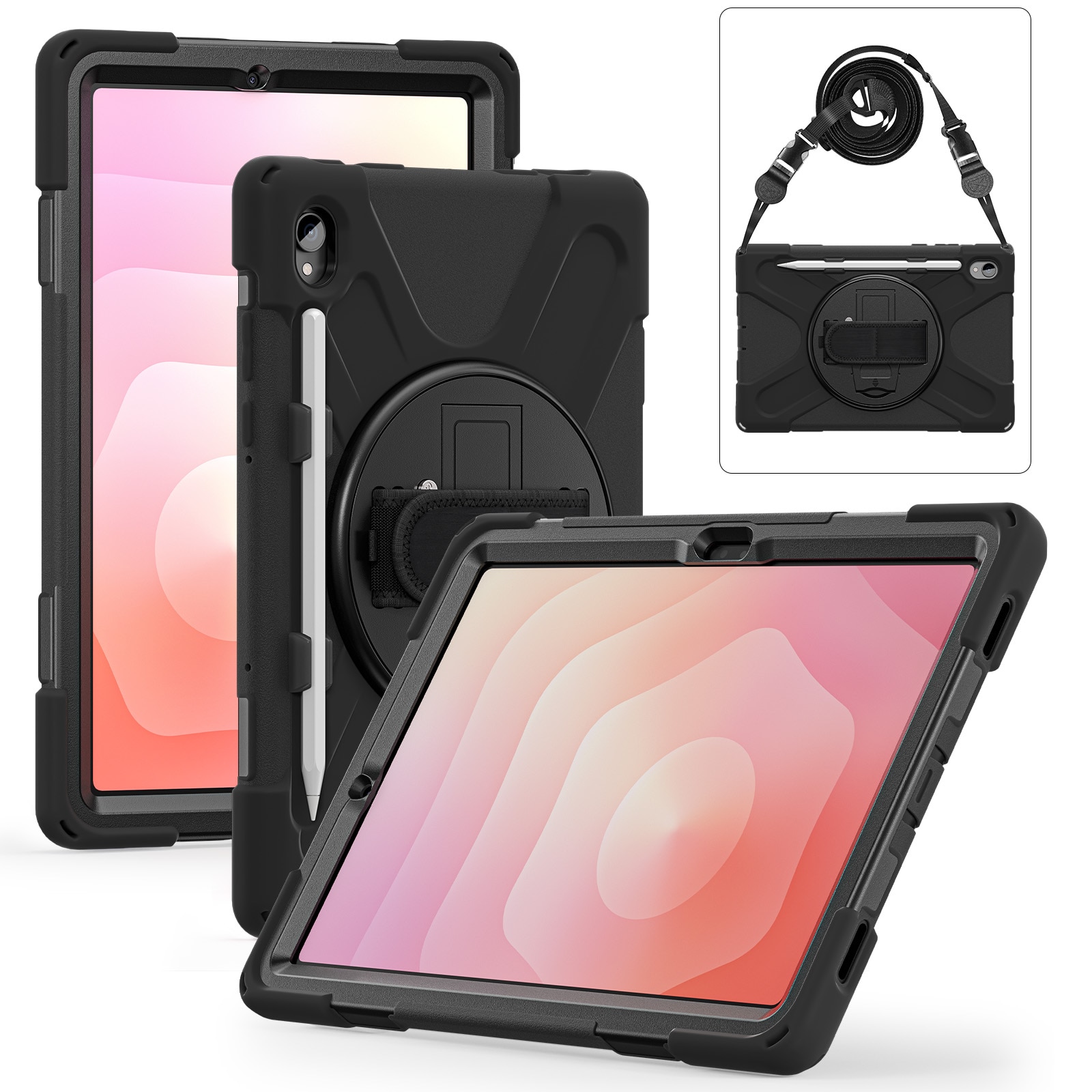 Stødsikker Hybridcover Samsung Galaxy Tab S11 sort