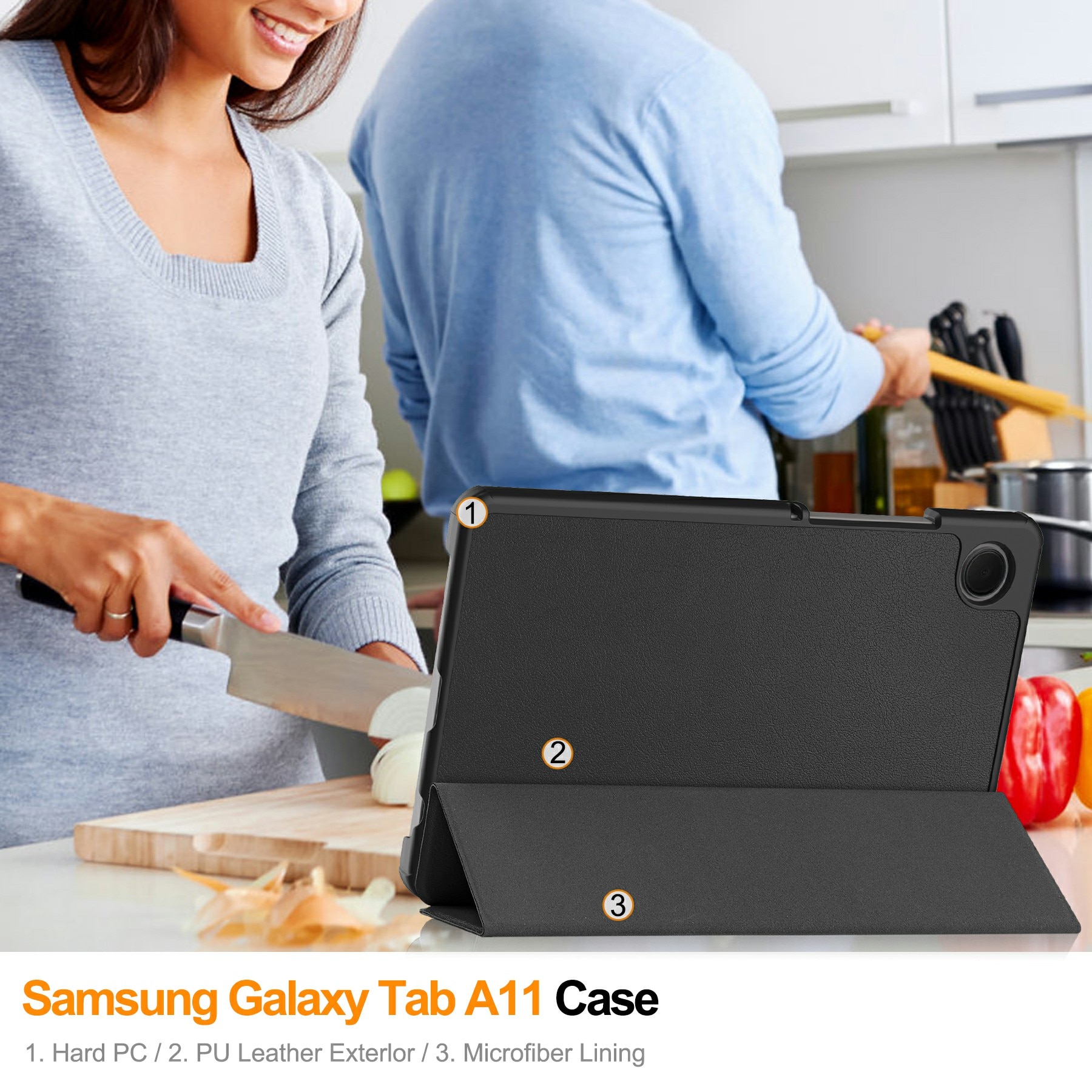 Etui Tri-fold Samsung Galaxy Tab A11 Sort