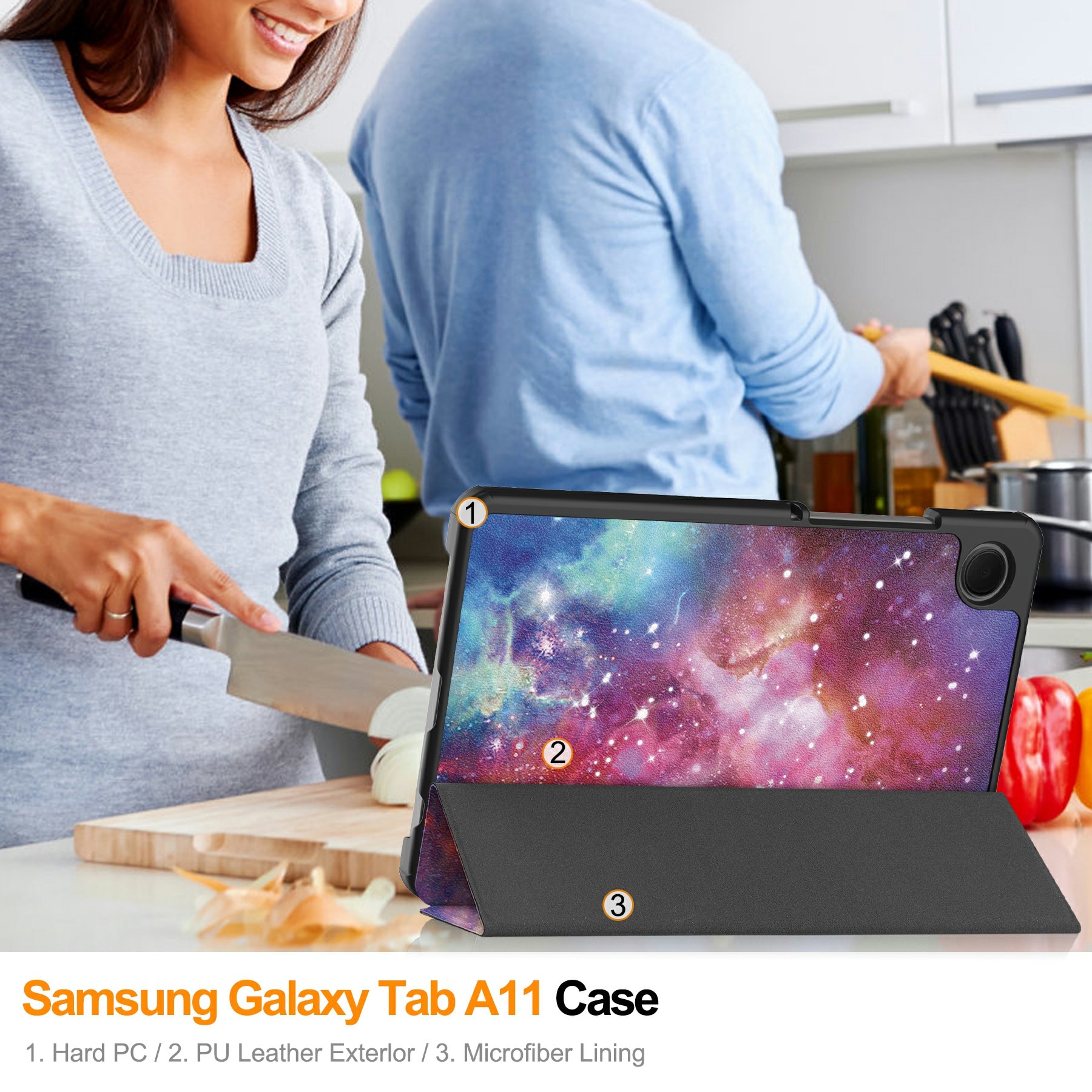 Etui Tri-fold Samsung Galaxy Tab A11 Rum